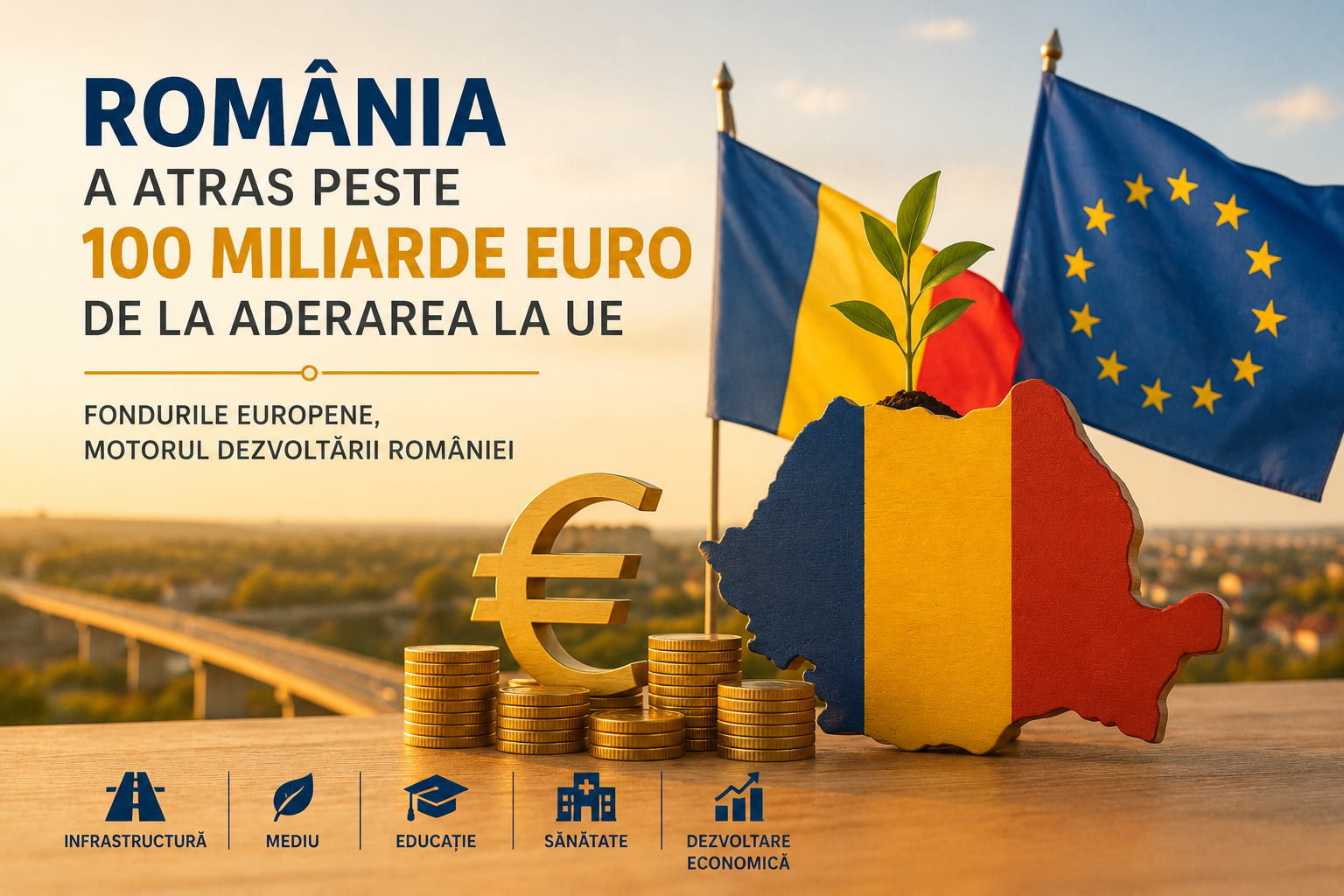 România a atras peste 100 de miliarde de euro de la aderarea la UE. Cum au schimbat fondurile europene economia țării
